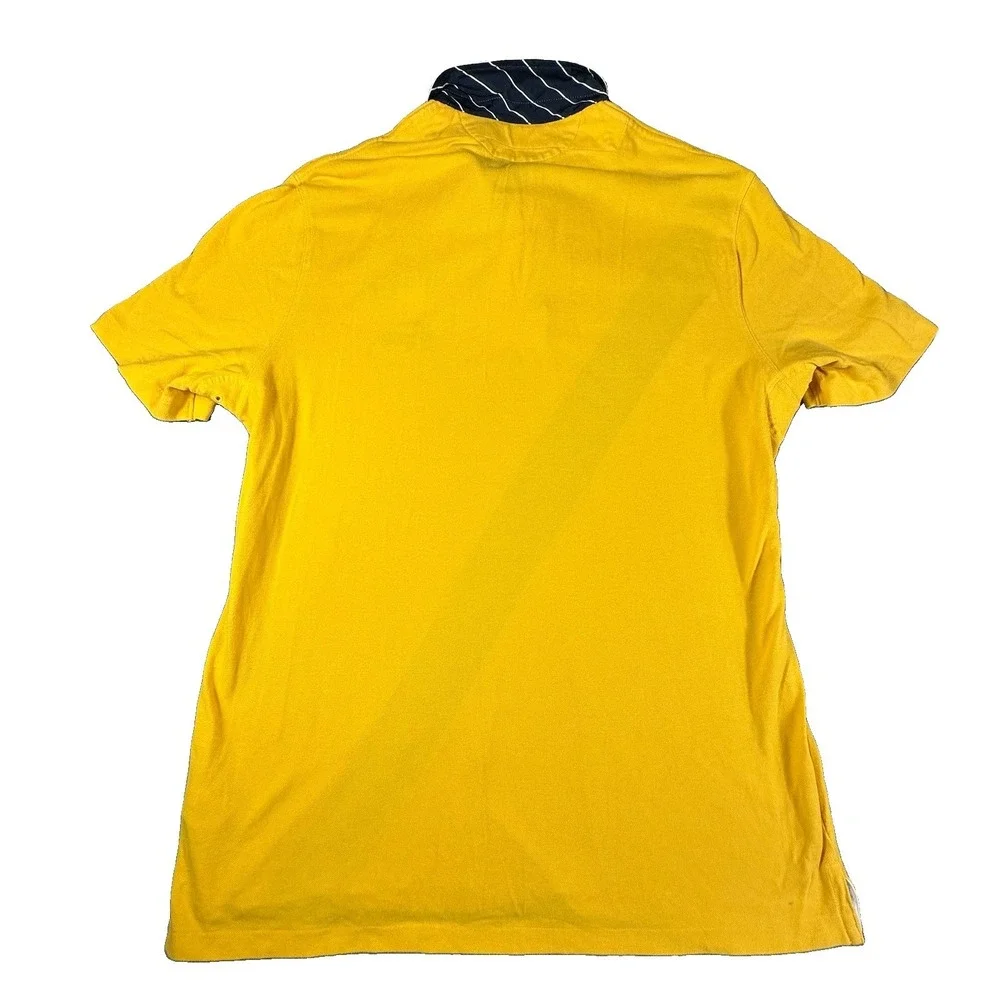 Polo Ralph Lauren Rugby Polo Shirt Men's XL Kicker Embroidered Yellow Retro Prep